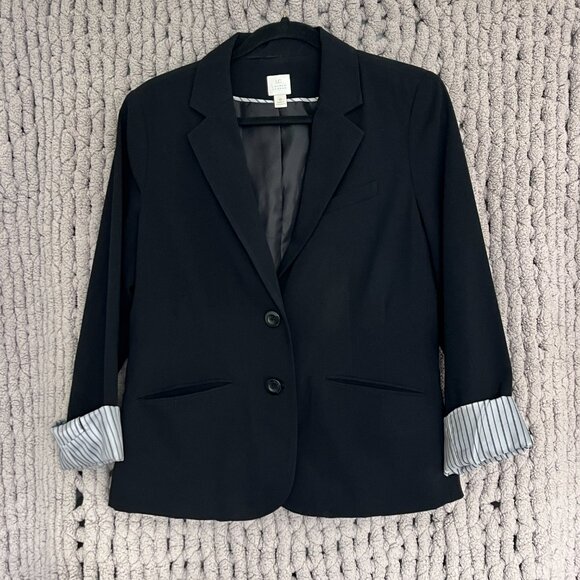 Lauren Conrad Black Tailored 3/4 Length Sleeve Blazer Size 10 - Picture 2 of 13